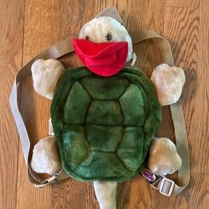 Vtg Plush turtle backpack 1995.